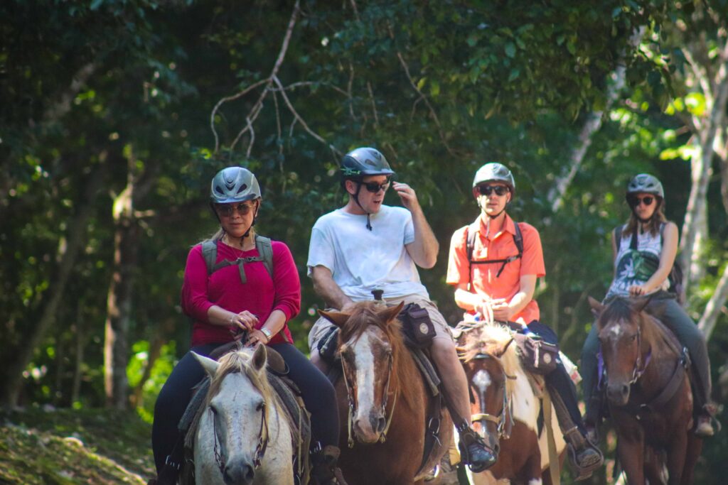 Xunantunich archaeological site featured on the horseback ride to Xunantunich from San Ignacio, Belize